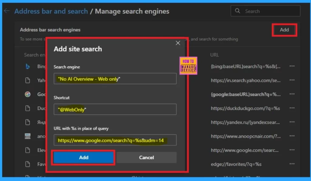 How to Disable AI Overview in Google Search Results using Edge Browser Settings 6 How to Disable AI Overview in Google Search Results using Edge Browser Settings-Fig.5