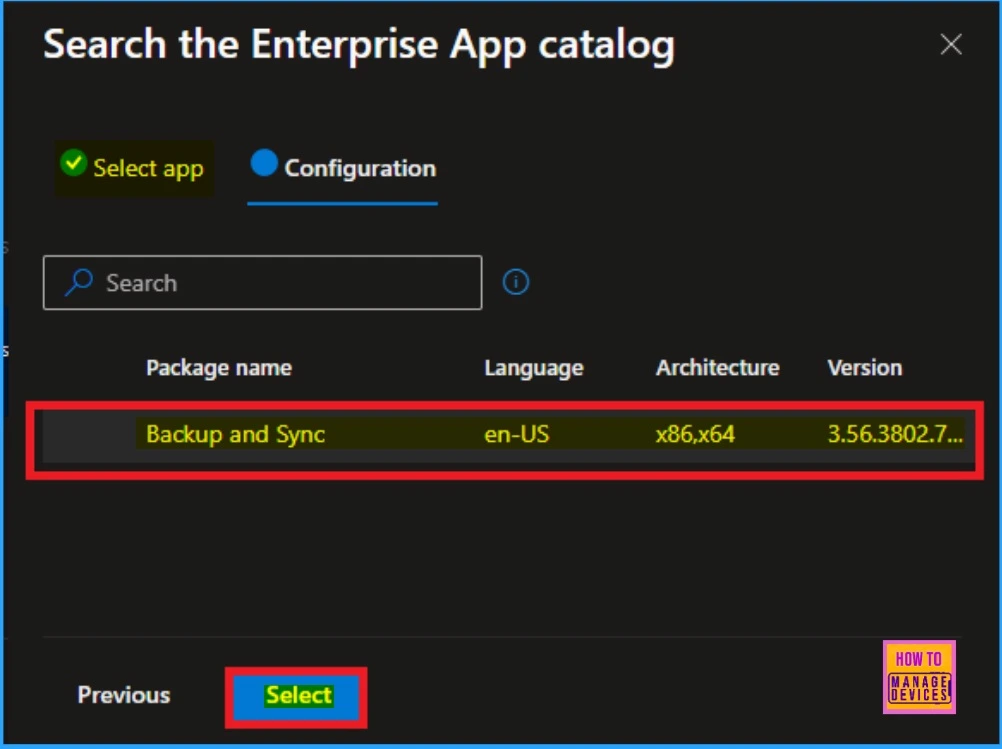 How to Install Google Backup and Sync App with Intune Using Enterprise App Catalog App - Fig.3