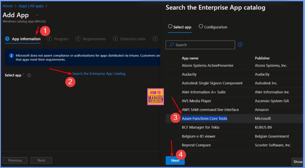 How to Deploy Azure Functions Core Tools with Intune Using Enterprise App Catalog App 5 How to Deploy Azure Functions Core Tools with Intune Using Enterprise App Catalog App - Fig.2