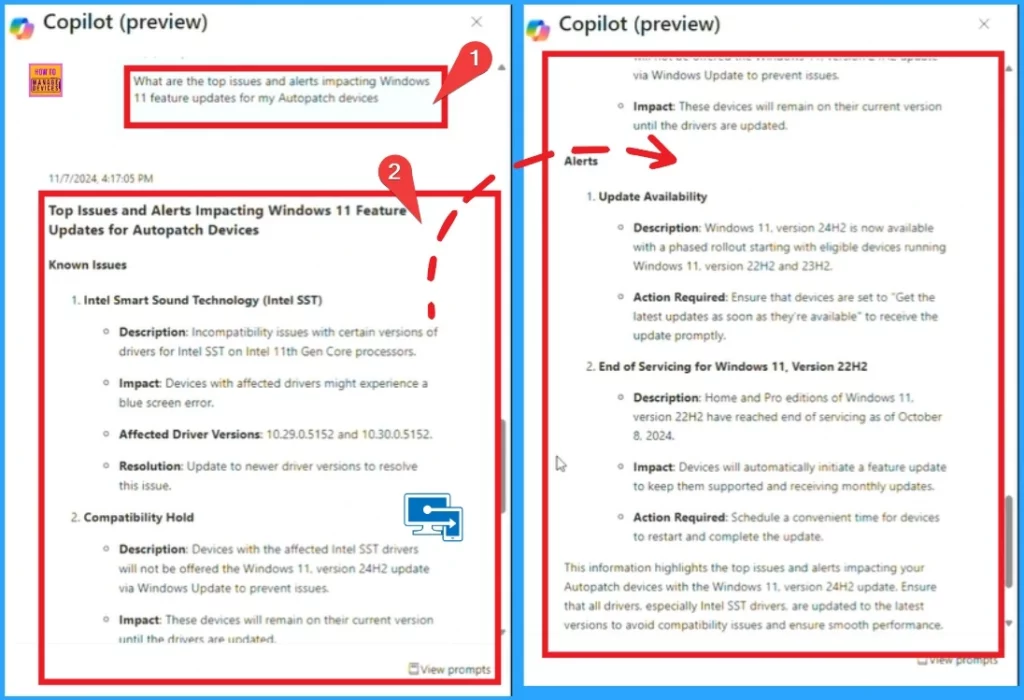 Identify Update Issues for Autopatch Devices in Intune using Copilot - Fig.5 - Creds to MS