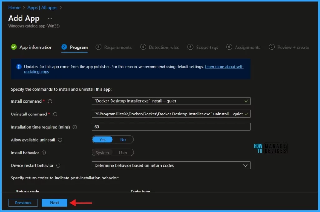Step-by-Step Guide Install Docker Desktop with Intune Enterprise App Catalog App. Fig.07