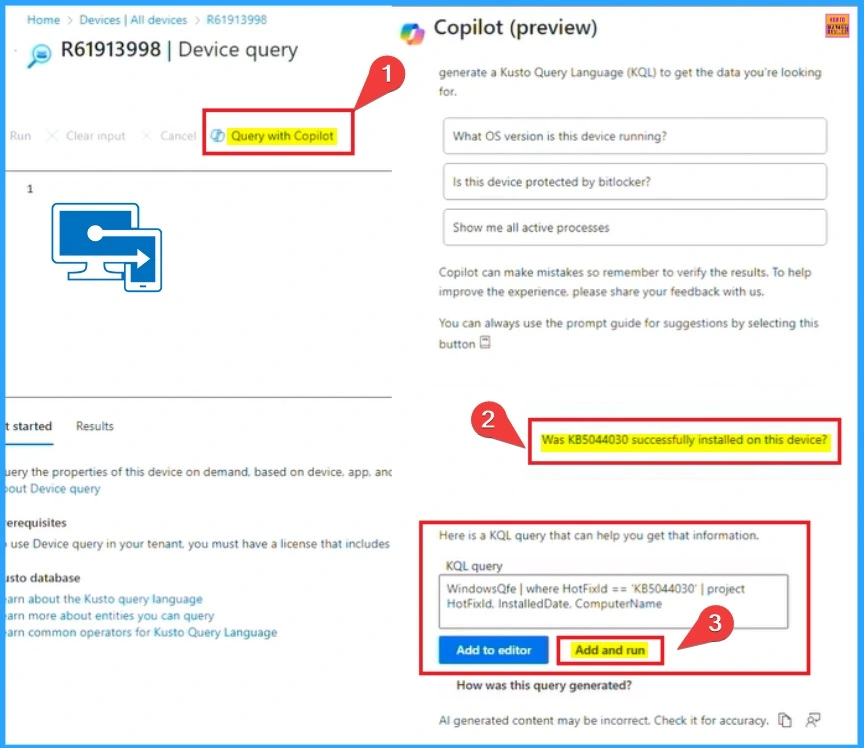 Copilot Enhances Troubleshooting using Intune and Device Query to Resolve Missing Patches 7 Copilot Enhances Troubleshooting using Intune and Device Query to Resolve Missing Patches - Fig.7 - Creds to MS