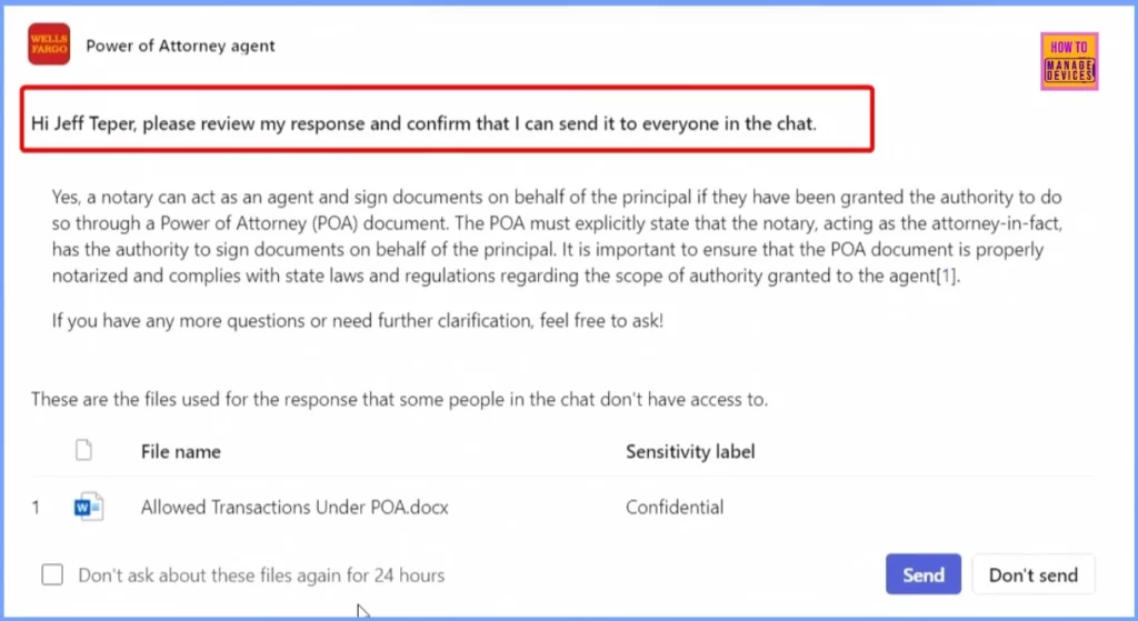 New SharePoint Agent Capabilities Complete Security Controls Conditional Access Authorization Labels etc 12 New SharePoint Agent Capabilities Complete Security Controls Conditional Access Authorization Labels etc - Fig.11 - Creds to MS