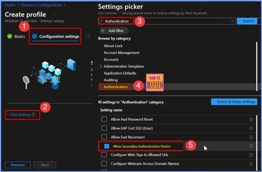 Allow Secondary Authentication Device on Windows using Intune - Fig.5