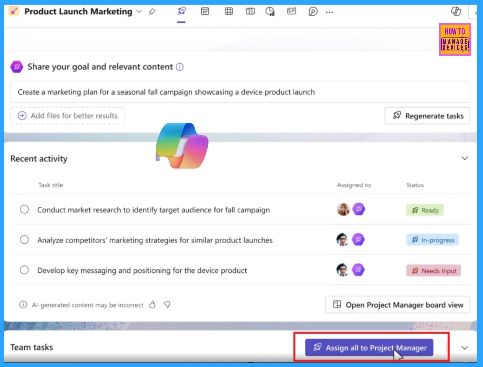 Project Manager Agent in Microsoft Planner on Teams for Simplified Task Management 10 Project Manager Agent in Microsoft Planner on Teams for Simplified Task Management - Fig.8 (Creds to MS)