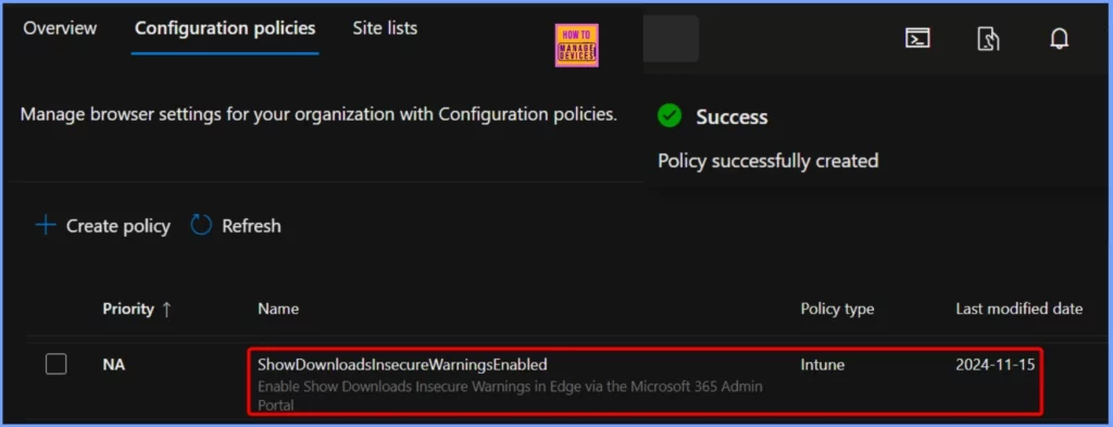 Enable Disable Show Downloads Insecure Warnings in Edge via the Microsoft 365 Admin Portal 15 Enable Disable Show Downloads Insecure Warnings in Edge via the Microsoft 365 Admin Portal - Fig.10