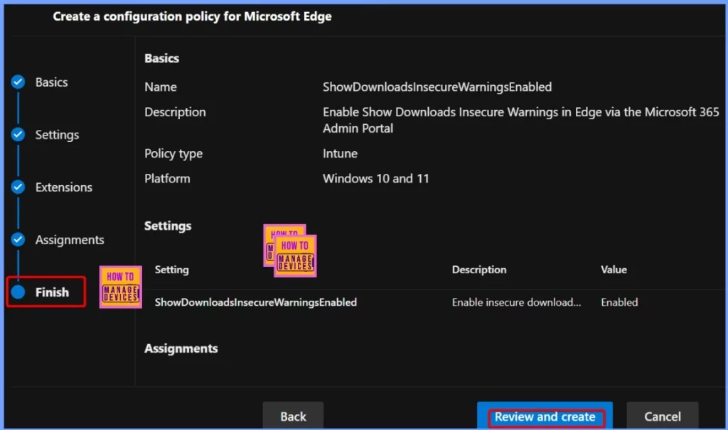 Enable Disable Show Downloads Insecure Warnings in Edge via the Microsoft 365 Admin Portal 14 Enable Disable Show Downloads Insecure Warnings in Edge via the Microsoft 365 Admin Portal - Fig.9