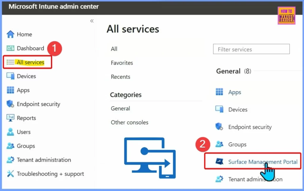 Surface Management Portal in Intune a Simplified Device Management for IT Admins - Fig.1 - Creds to MS