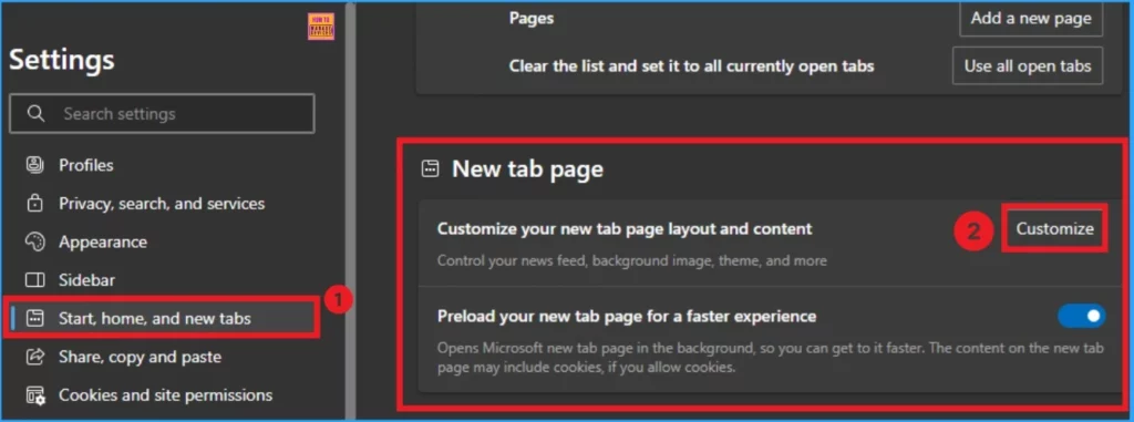 Enable Disable Quick Links on New Tab Page in MS Edge Browser 8 Turn On or Off Quick Links on New Tab Page in Microsoft Edge - Fig.7