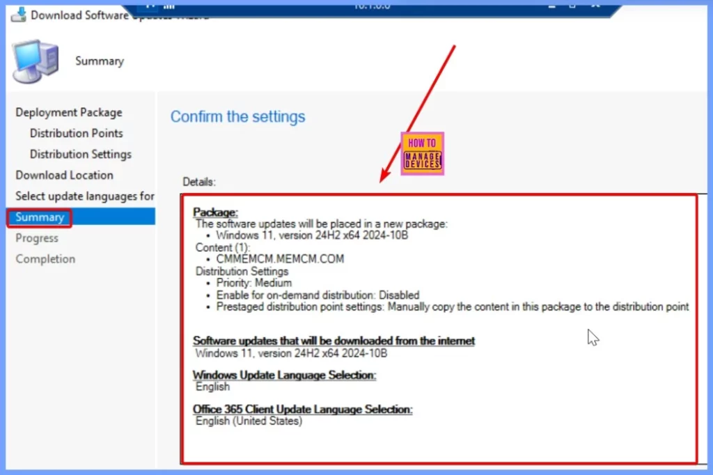 Windows 11 24H2 Upgrade using SCCM Feature Update Option 11 Windows 11 24H2 Upgrade using SCCM Feature Update Option - Fig.11