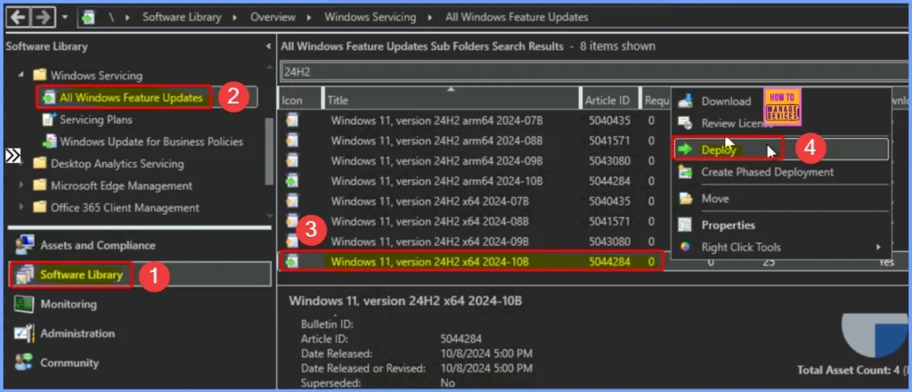 Windows 11 24H2 Upgrade using SCCM Feature Update Option 17 Windows 11 24H2 Upgrade using SCCM Feature Update Option - Fig.17