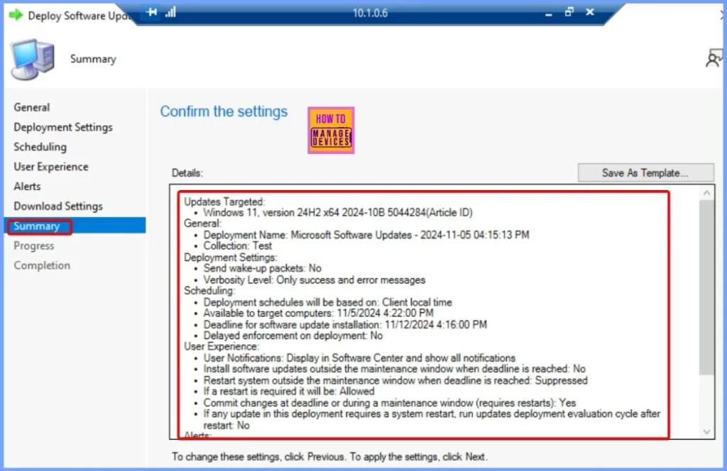 Windows 11 24H2 Upgrade using SCCM Feature Update Option 25 Windows 11 24H2 Upgrade using SCCM Feature Update Option - Fig.25