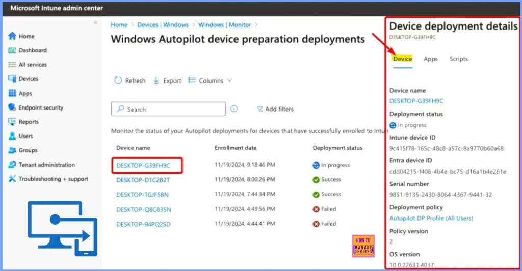 New Capabilities in Windows Autopilot Device Provisioning Real Time Monitoring App and Script Provisioning - Fig.7 - Creds to MS