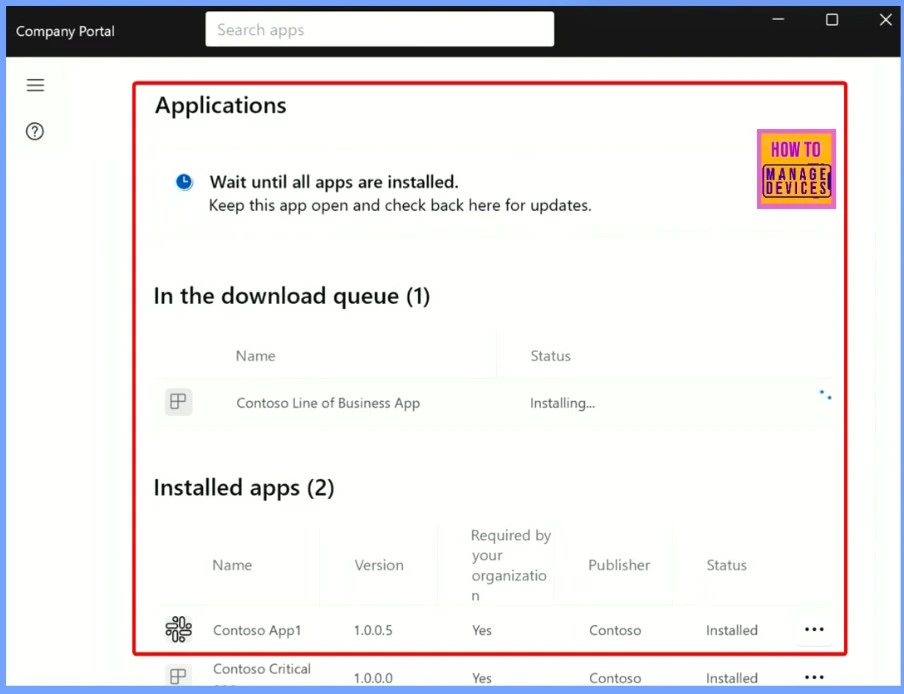 New Company Portal Experience Monitor App Installation Progress and Compliance Status Reporting 3 New Company Portal Experience Monitor App Installation Progress and Compliance Status Reporting - Fig.3 - Creds to MS