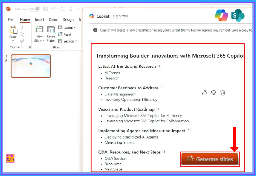 Copilot Simplify SharePoint Presentations with Speaker Notes Animations and Transitions 6 Copilot Simplify SharePoint Presentations with Speaker Notes Animations and Transitions - Fig.5 - Creds to MS