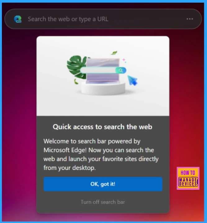 Turn ON or OFF Additional Search Box in Microsoft Edge - Fig.3
