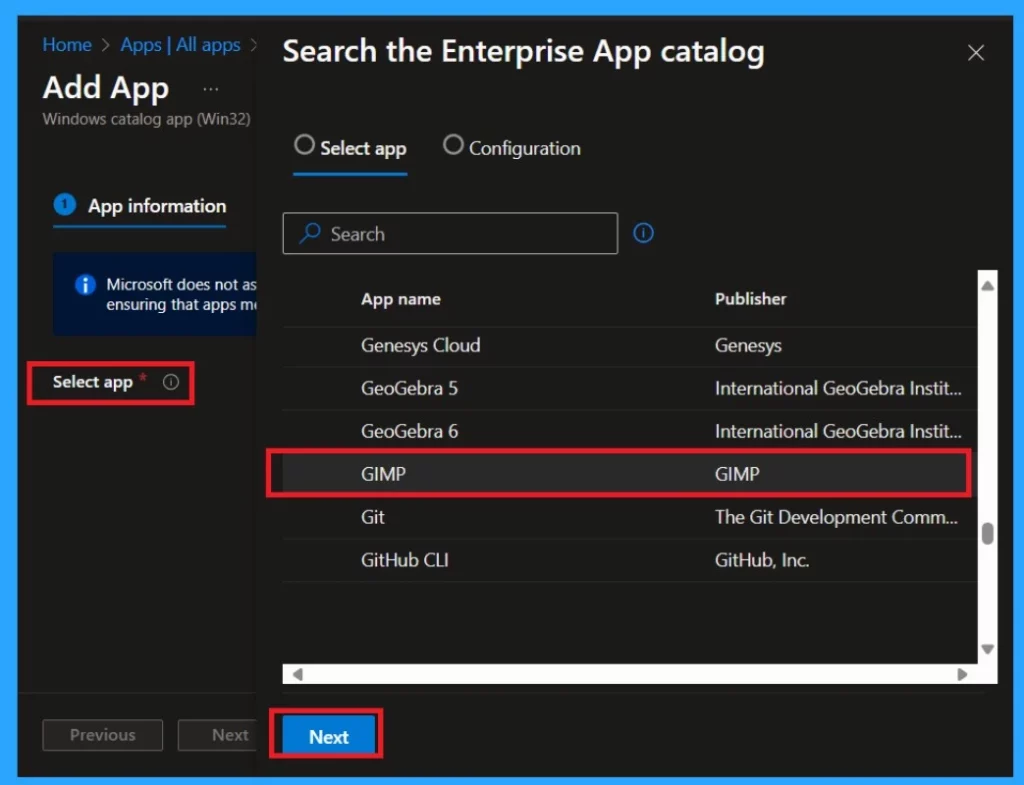 Install GNU Image Manipulation Program using Enterprise App Catalog App in Intune 4 Install GNU Image Manipulation Program using Enterprise App Catalog App in Intune-Fig4