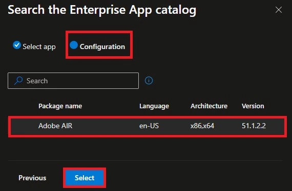 How to Deploy Adobe AIR Using Enterprise App Catalog App with Intune 4 How to Deploy Adobe AIR Using Enterprise App Catalog App with Intune 1