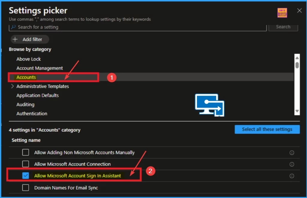 Allow Manual Start of Microsoft Account Sign In Assistant Using Intune Settings Catalog 5 Allow Manual Start of Microsoft Account Sign In Assistant Using Intune Settings Catalog - Fig.5