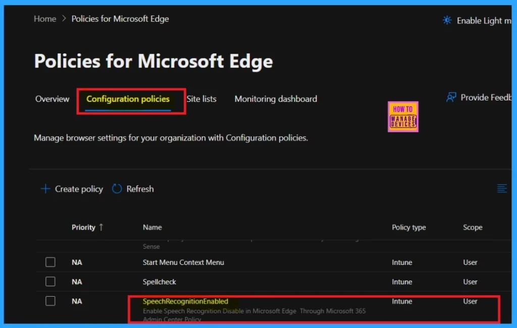 Enable Disable Speech Recognition in Microsoft Edge Through Microsoft 365 Admin Center Policy 16 Enable Disable Speech Recognition in Microsoft Edge Through Microsoft 365 Admin Center Policy-Fig.16