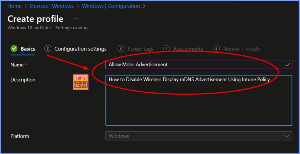 How to Disable Wireless Display Multicast DNS Advertisement Using Intune Policy - Fig.3