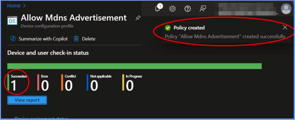 How to Disable Wireless Display Multicast DNS Advertisement Using Intune Policy - Fig.8