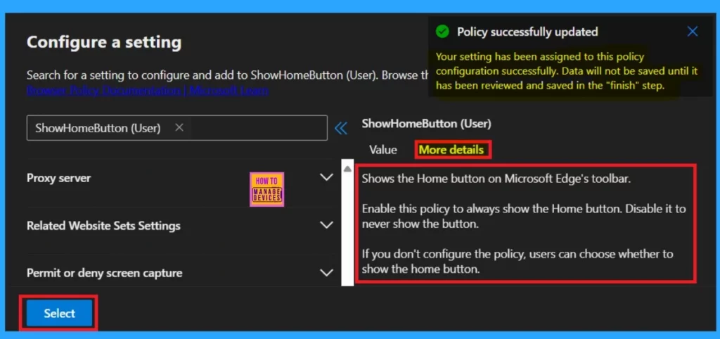 Enable Disable Show Home Button in MS Edge Using the Microsoft 365 Admin Center 5 Enable Disable Show Home Button in MS Edge Using the Microsoft 365 Admin Center-Fig.5