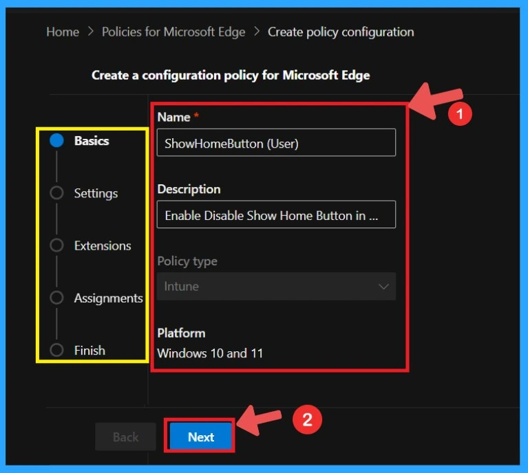 Enable Disable Show Home Button in MS Edge Using the Microsoft 365 Admin Center 3 Enable Disable Show Home Button in MS Edge Using the Microsoft 365 Admin Center-Fig.3