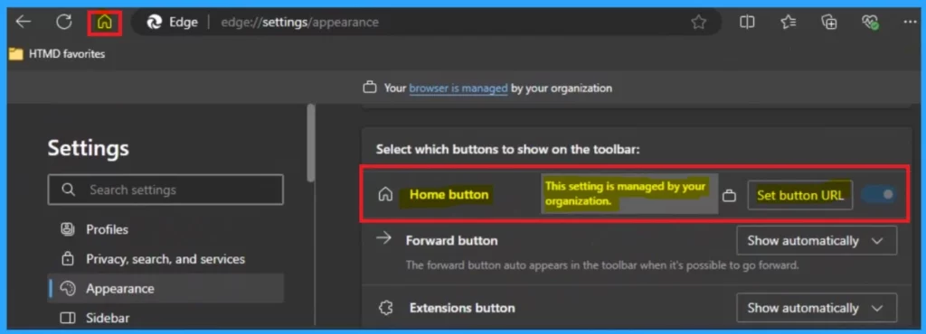 Enable Disable Show Home Button in MS Edge Using the Microsoft 365 Admin Center 10 Enable Disable Show Home Button in MS Edge Using the Microsoft 365 Admin Center-Fig.9