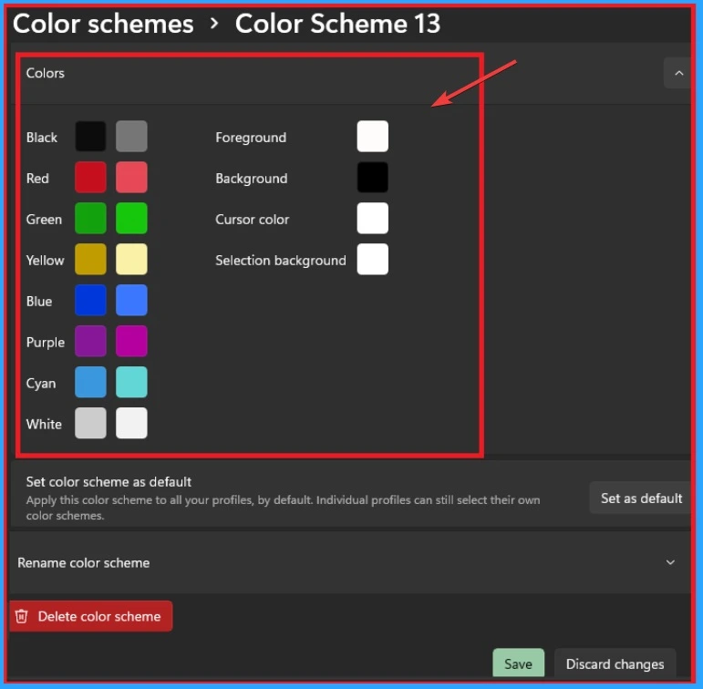 Enable Disable Custom Scheme Color in Windows Terminal in Windows 11 5 Enable Disable Custom Scheme Color in Windows Terminal in Windows 11 - Fig.4