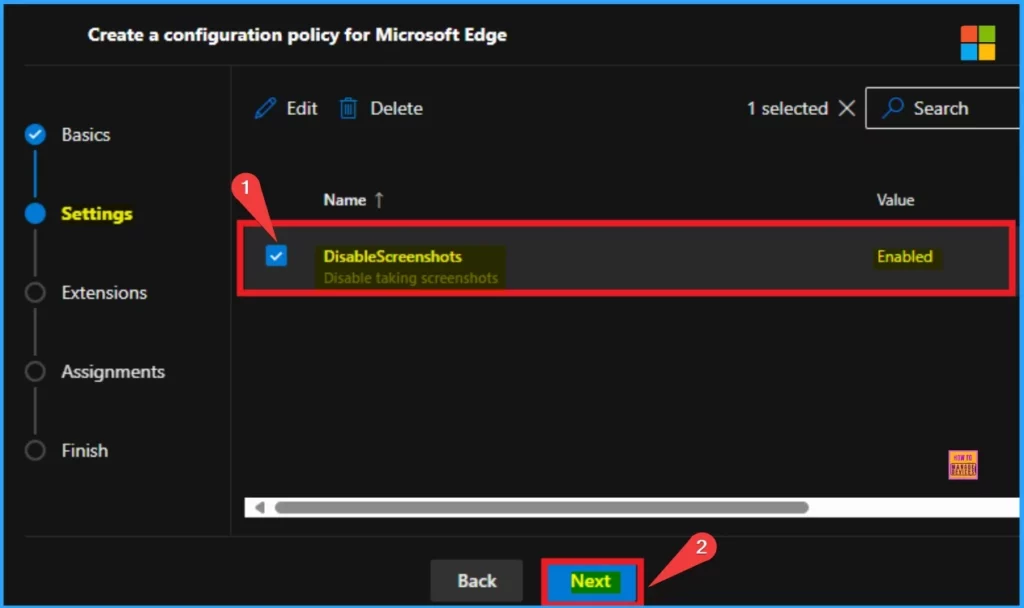 Enable Disable Screenshot Policies in Edge using Microsoft 365 Admin Center Policy - Fig.6