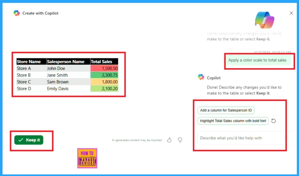 New Copilot Excel Table Feature Simplify and Transform Data Analysis 4 New Copilot Excel Table Feature Simplify and Transform Data Analysis - Fig.3 (image credit to MS)