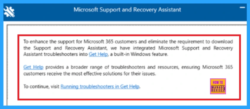 Outlook Support and Recovery Assistant SaRA Diagnostics in Windows Get Help App Troubleshooter - Fig.2 (Image credited MS)