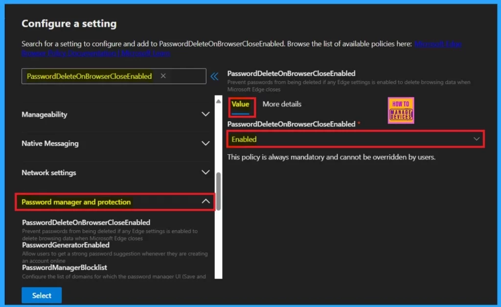 Enable Password Delete on Browser Close in MS Edge Using the Microsoft 365 Admin Center 6 How to Enable Password Delete on Browser Close in Microsoft Edge Using the Microsoft 365 Admin Center-Fig.6