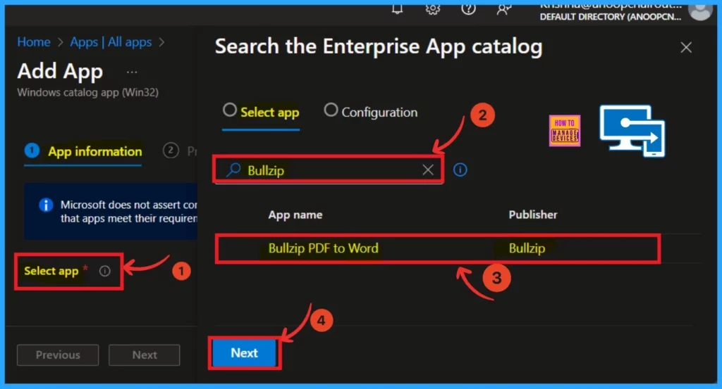Best way to Install Bullzip PDF to Word App using Intune Enterprise App Catalog App 4 Best way to Install Bullzip PDF to Word App using Intune Enterprise App Catalog App-Fig.4