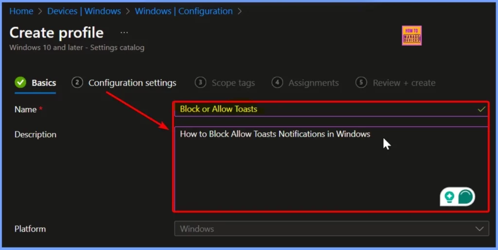 How to Block Allow Toasts Notifications in Windows using Intune Settings Catalog - Fig.3
