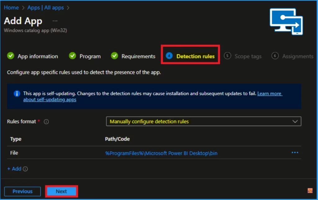How to Install Power BI Desktop App using Intune Enterprise App Catalog App - Fig.11