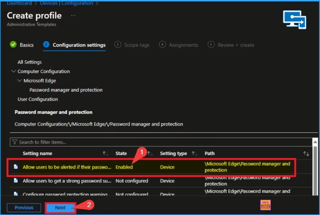 Enable Edge Password Safety Alerts for Users Policy in Microsoft Intune 7 Enable Edge Password Safety Alerts for Users Policy in Microsoft Intune - Fig.6