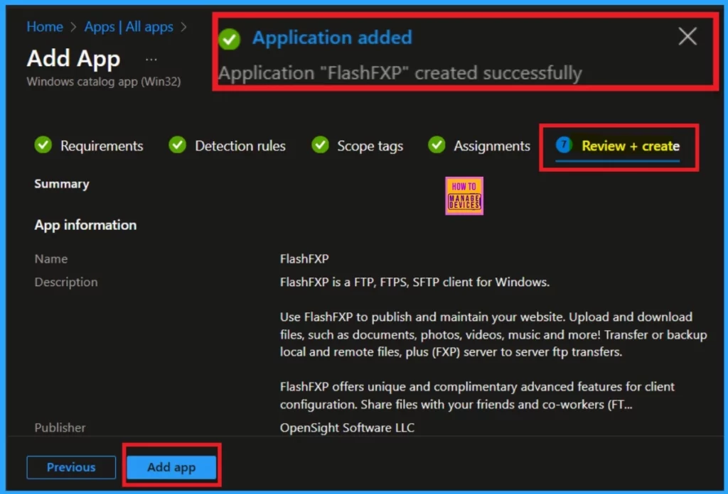 Easy Way to Install Flash FXP App using Enterprise App Catalog App in Intune 13 Easy Way to Install Flash FXP App using Enterprise App Catalog App in Intune-Fig.13