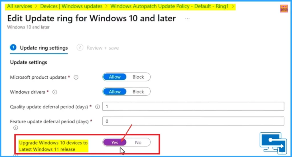 Upgrade Windows 10 using Windows Autopatch in Intune | Ring Based Deployment - Fig.1 - Creds to MS