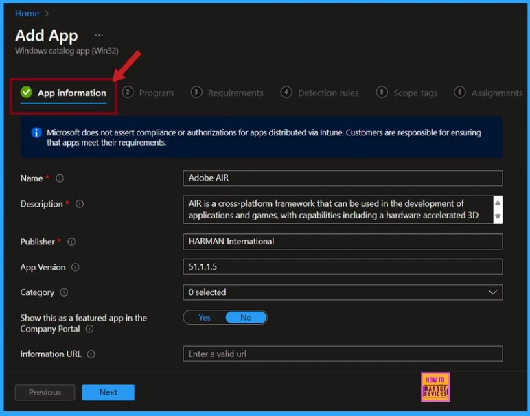 How to Deploy Adobe AIR Using Enterprise App Catalog App with Intune 5 How to Deploy Adobe AIR Using Enterprise App Catalog App with Intune Fig.4