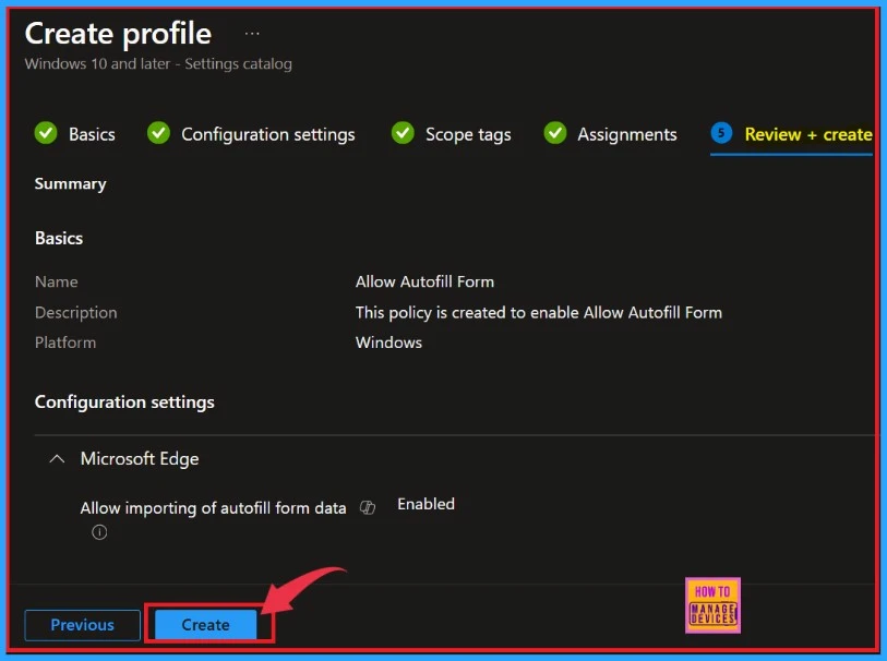 How to Allow Importing of Autofill Form Data in Microsoft Edge Via Setting Catalog in Intune 10 How to Allow Importing of Autofill Form Data in Microsoft Edge Via Setting Catalog in Intune Fig.9