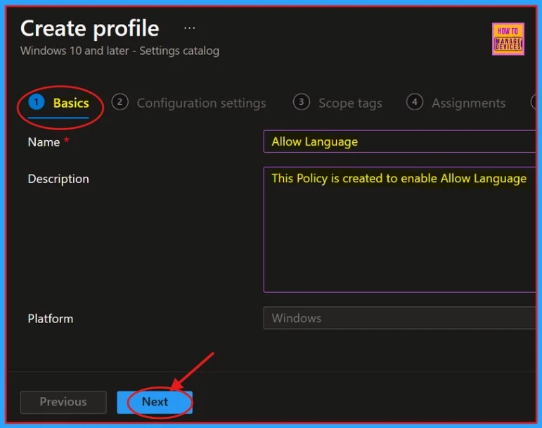 Best Way to Allow Language in Intune Via Settings Catalog -Fig.3