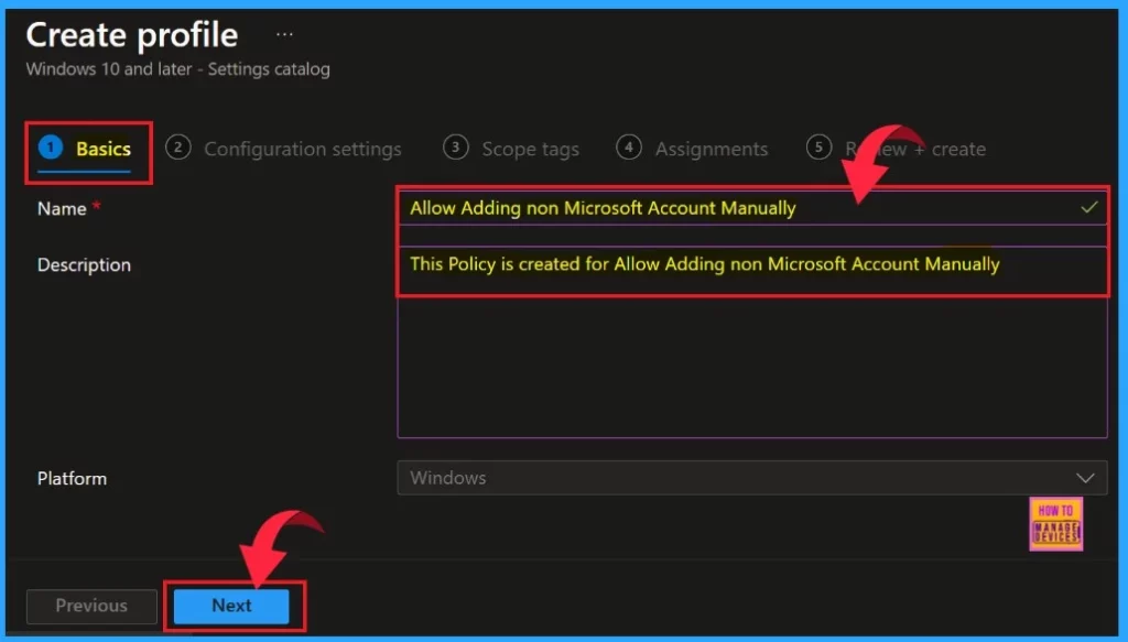 How to Allow Adding Non Microsoft Accounts Manually Using Intune Setting Catalog 5 How to Allow Adding Non Microsoft Accounts Manually Using Intune Setting Catalog Fig.4