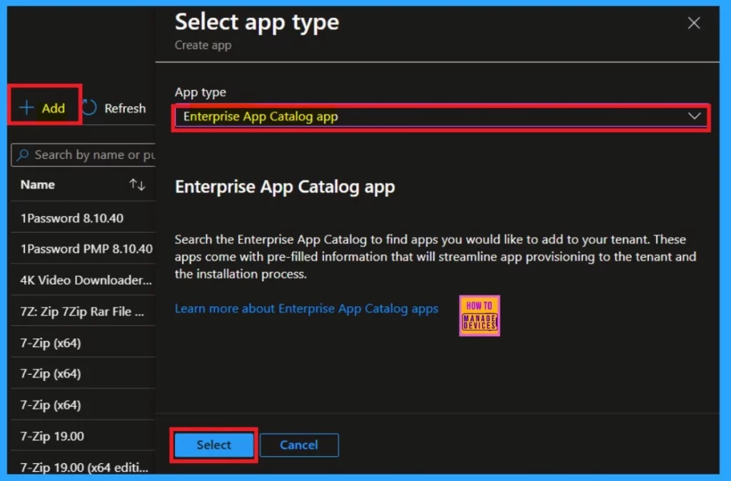 How to Install Frame App using Intune Enterprise App Catalog App - Fig.2