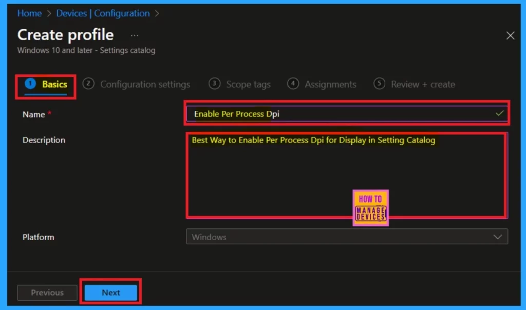 Best way to Enable Per Process Dpi for Display Policy using Intune Setting Catalog 5 Best Way to Enable Per Process Dpi for Display in Setting Catalog using Intune-Fig.3