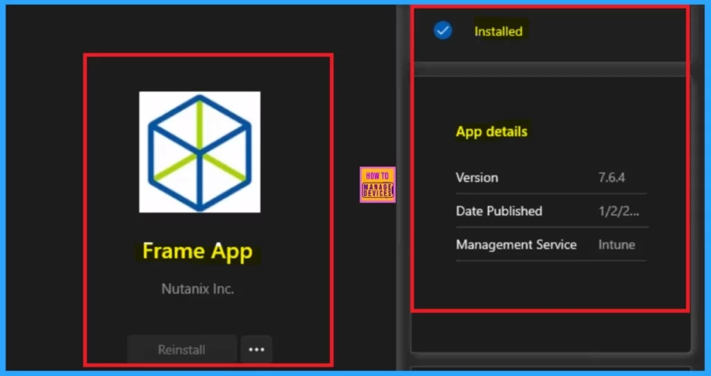 How to Install Frame App using Intune Enterprise App Catalog App - Fig.13