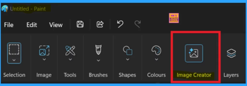MS Paint Image Creator Feature to Create Images using AI 1 MS Paint Image Creator Feature to Create Images using AI-Fig.1