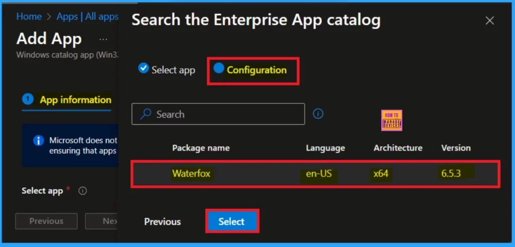 Waterfox Deployment using Enterprise App Catalog App via Intune 3 Waterfox Deployment using Enterprise App Catalog App via Intune-Fig.3