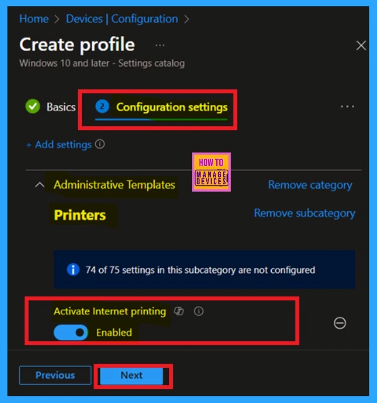 Best way to Activate Internet Printing through Setting Catalog Via Intune 5 Best way to Activate Internet Printing through Setting Catalog Via Intune-Fig.5